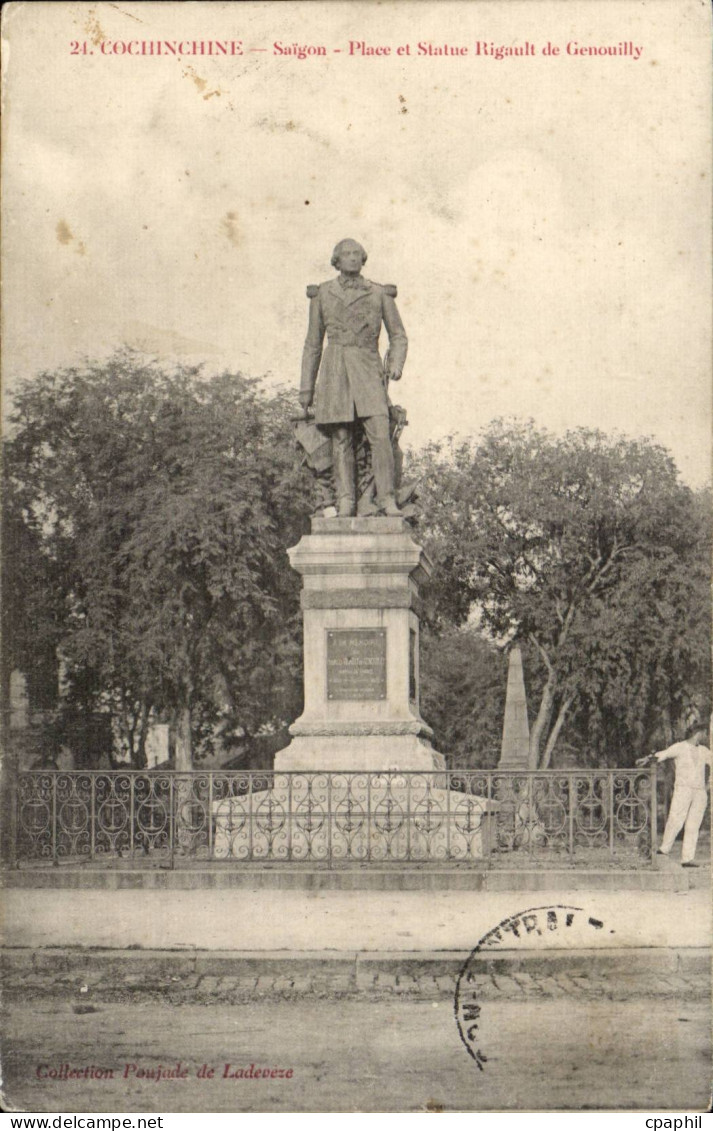 Viet - Nam - Vietnam - Cochinchine - Saigon - Statue de Bigault et Genouilly CPA