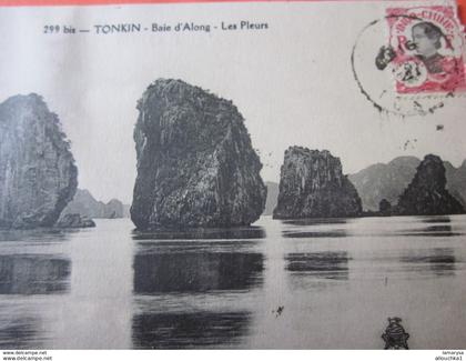 CPA 1927 Carte Postale Thème  Événement TONKIN Baie d'Along  Cochinchine Indochine Asie  Viêt-Nam Mandat français