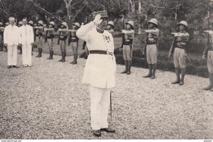 Hanoi 1933 carte photo Général Terdier et Boher Présidents des anciens combattants indochinois Indochine Vietnam