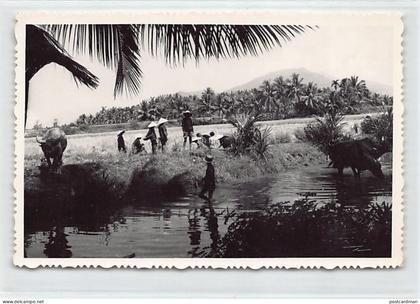 Viet Nam - NHA TRANG - Scène de rivière - CARTE PHOTO Ed. Ba Giai