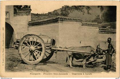 CPA Transports, Charrette a boeufs VIETNAM-INDOCHINA (841033)