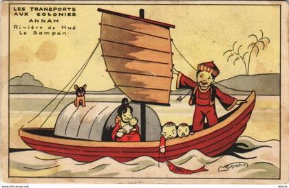 CPA VIETNAM LES TRANSPORTS AUX COLONIES Annam (146963)