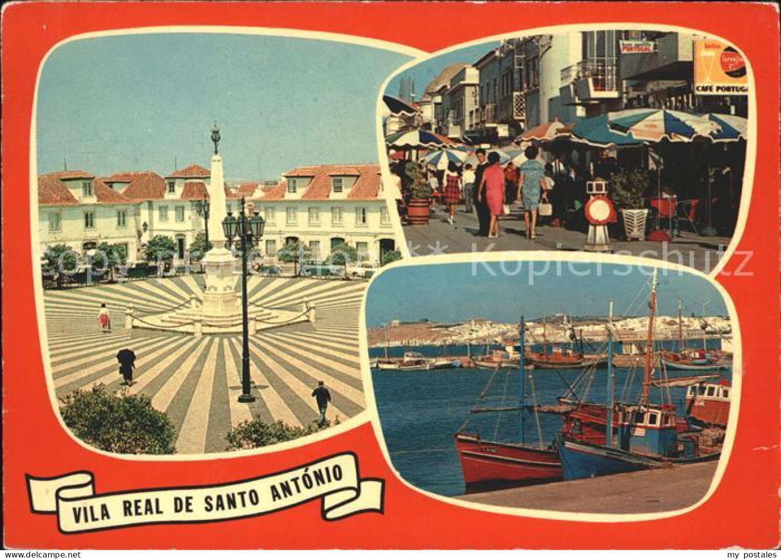 Vila Real de Santo António Monument Strassenpartie Fischereihafen