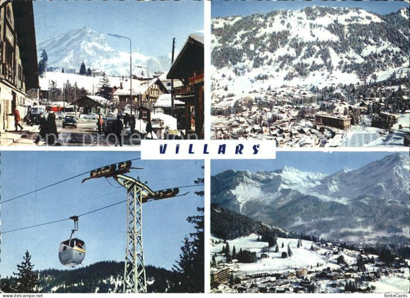 Villars Chesieres Dorfpartie Panorama Gondelbahn