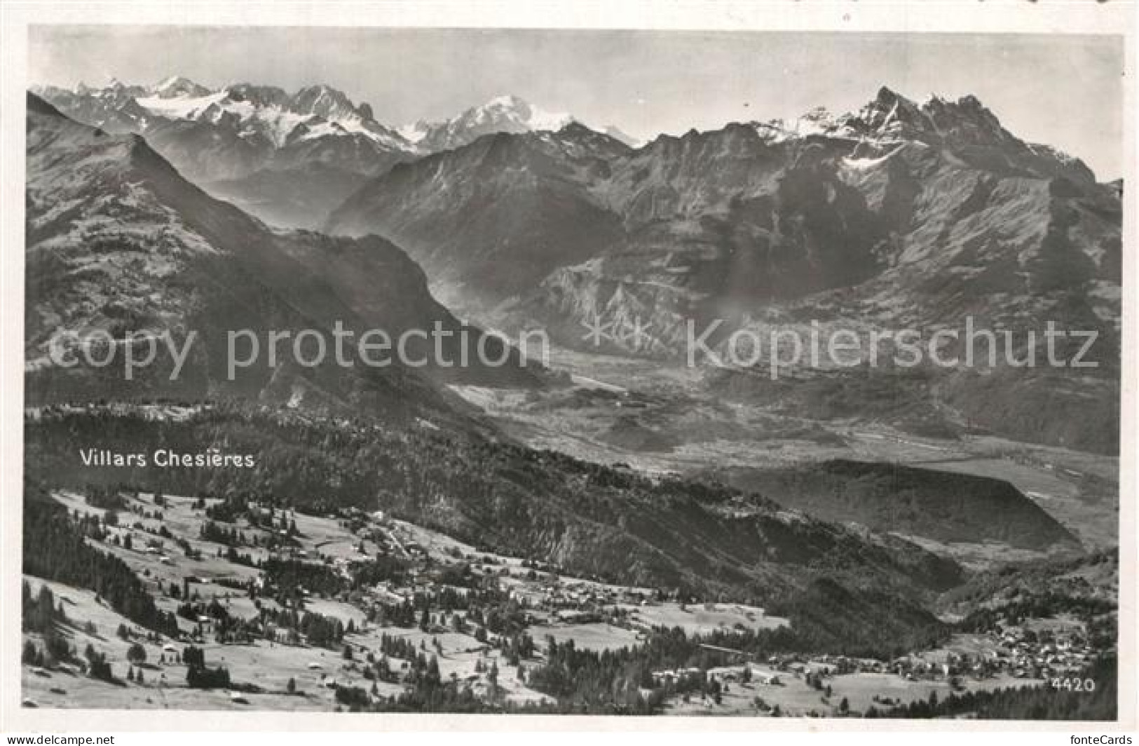Villars Chesieres Fliegeraufnahme