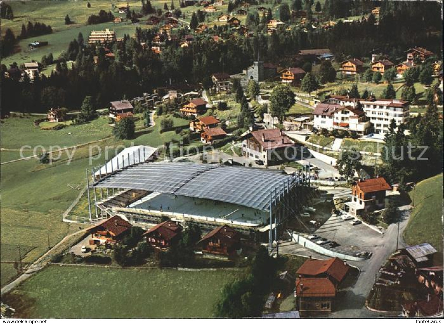 Villars Chesieres La Patinoire Fliegeraufnahme