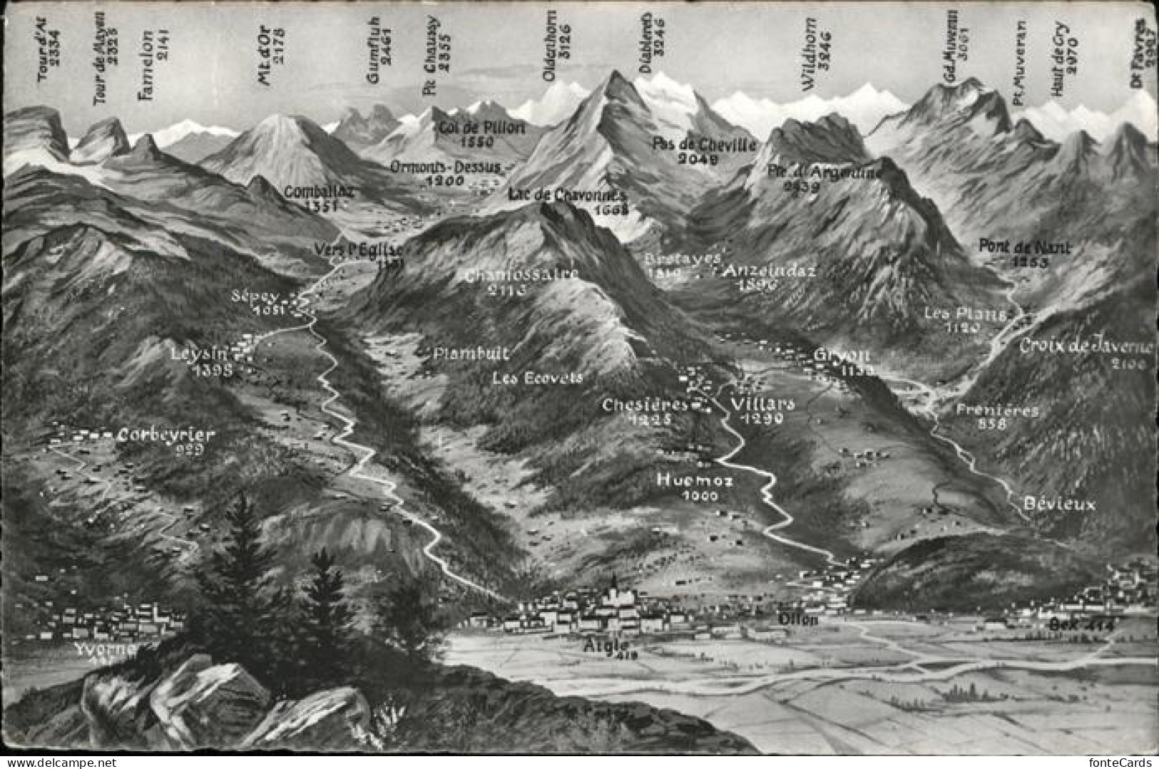 Villars Chesieres Landkarte