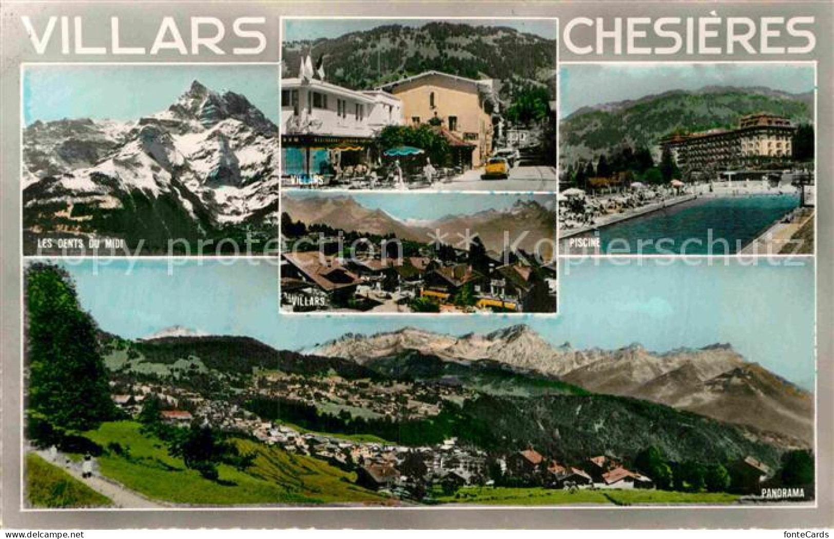 Villars Chesieres Panorama Schwimmbad Stadtansichten