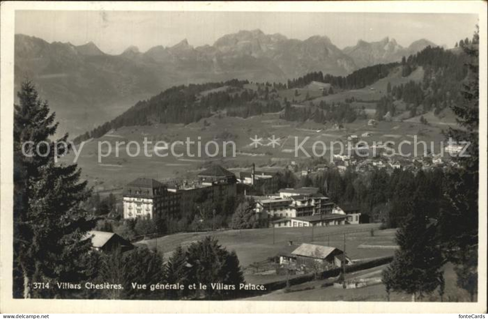 Villars Chesieres Villars Palace Panorama