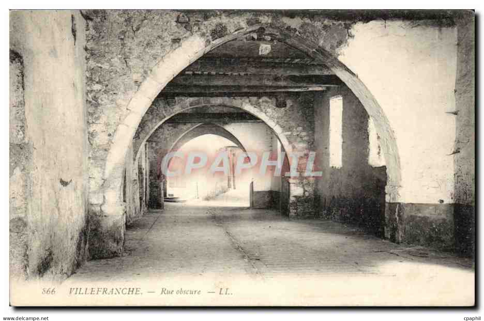 Villefranche sur Mer - Rue Obscure - CPA