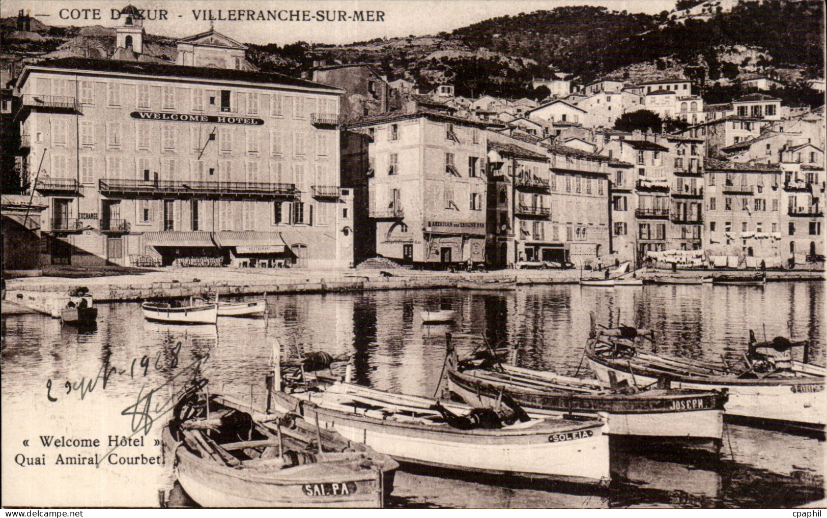 Villefranche sur Mer - Welcome Hotel - Quai Amiral Courbet - CPA