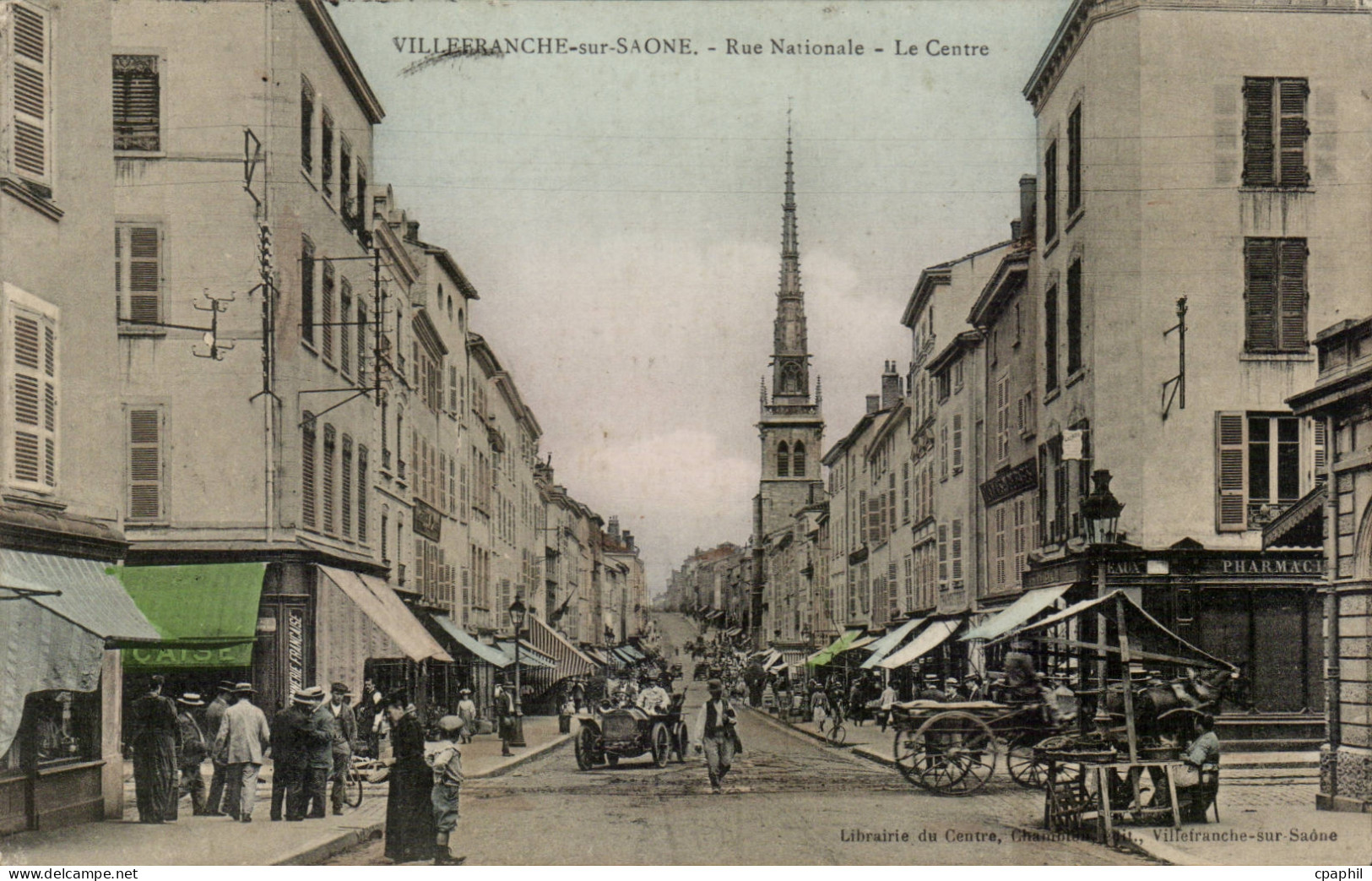 Villefranche sur Saone - Rue Nationale - Le Centre - CPA