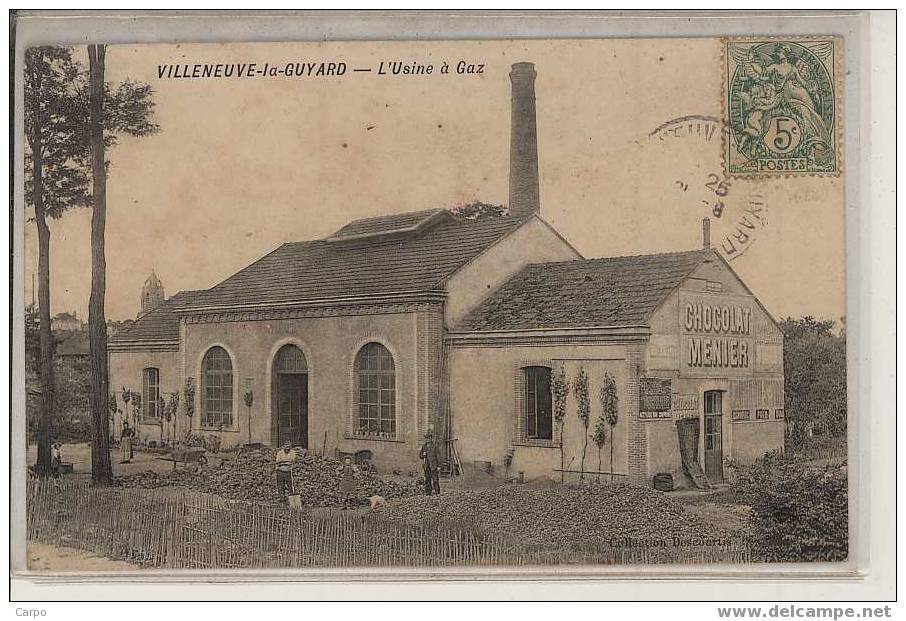 VILLENEUVE-LA-GUYARD - L´usine à gaz.