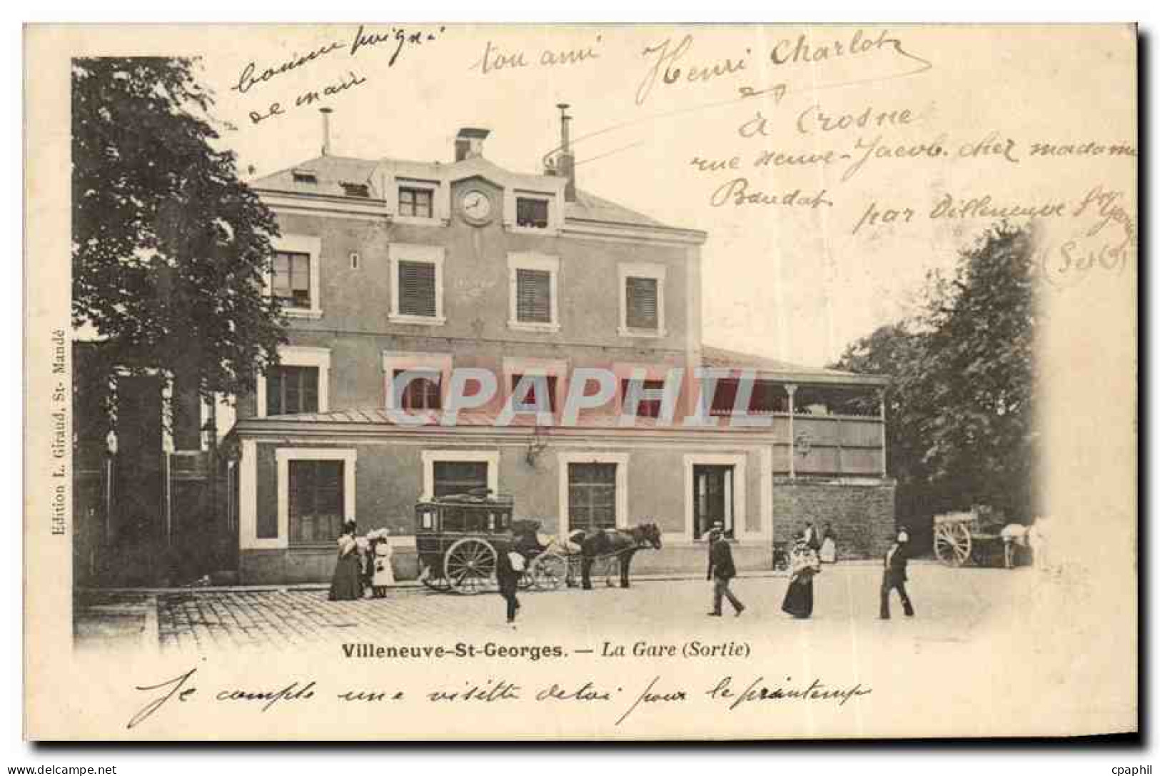 Villeneuve Saint Georges CPA La gare (sortie)