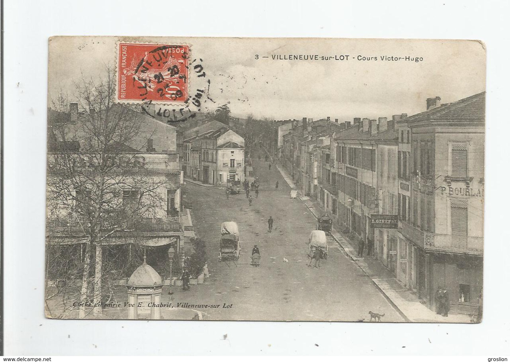 VILLENEUVE SUR LOT 3 COURS VICTOR HUGO 1909