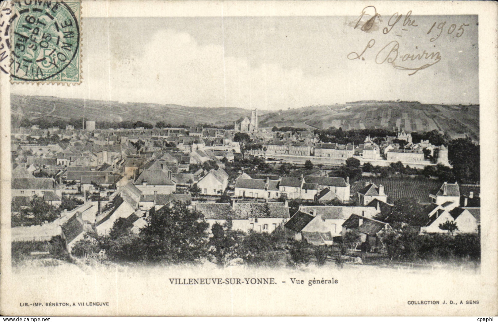 Villeneuve sur Yonne CPA Vue generale