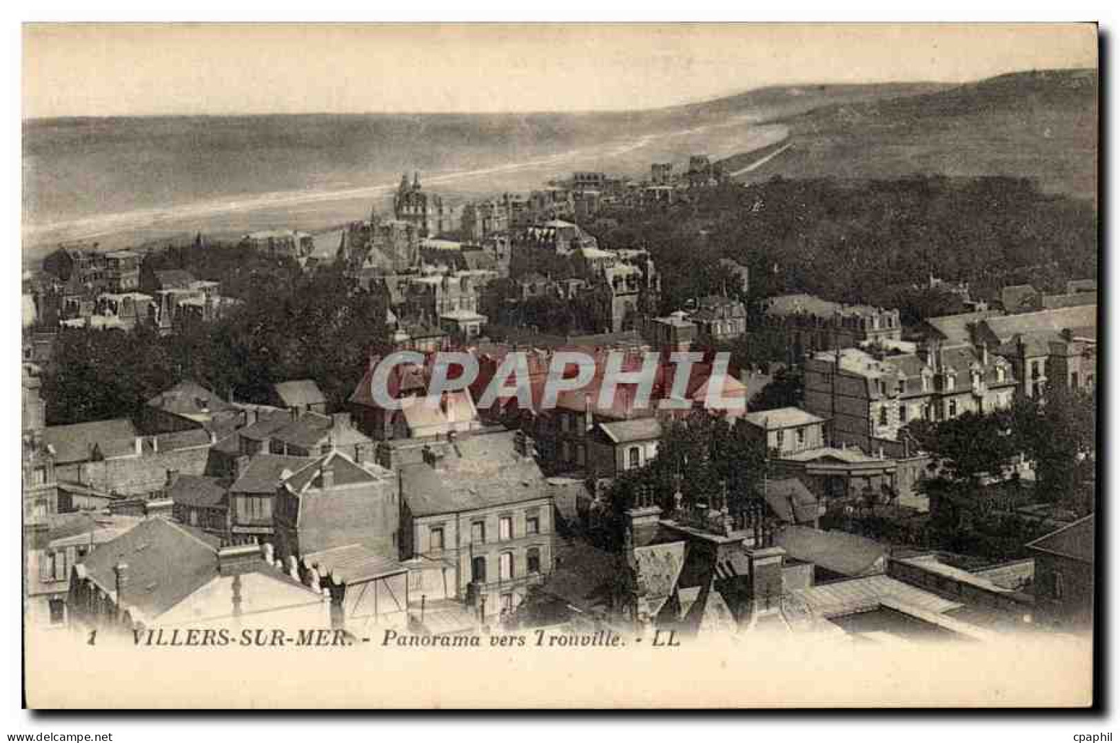 Villers sur Mer CPa Panorama vers Trouville