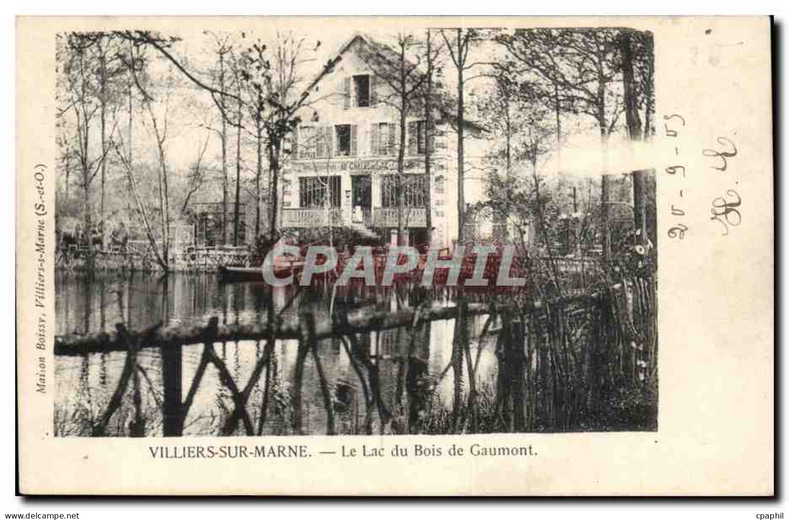 Villiers sur Marne CPA Le lac du bois de Gaumont