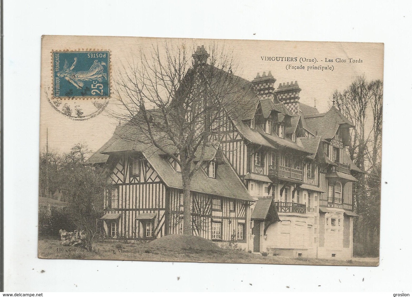 VIMOUTIERS (ORNE) 110  LES CLOS TORDS (FACADE PRINCIPALE) 1921