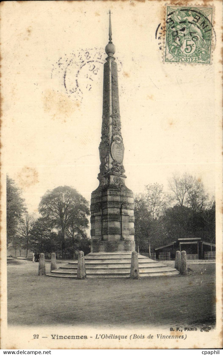 Vincennes CPA l'obelisque