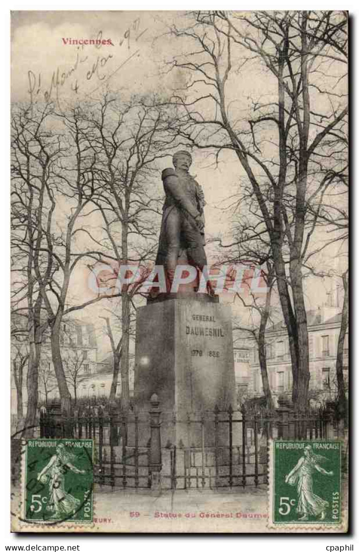 Vincennes- Statue du General Daumesnil -CPA