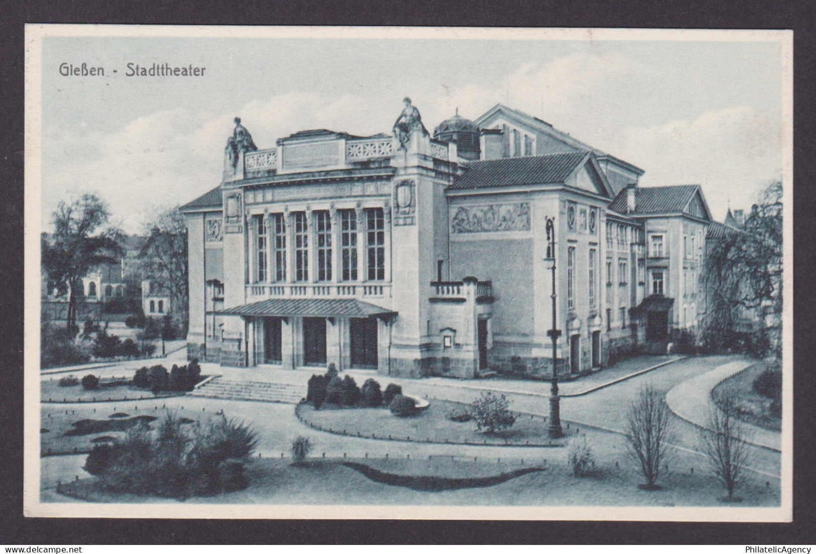 Vintage postcard 1930 Giessen Stadttheater City Theater Hesse Germany
