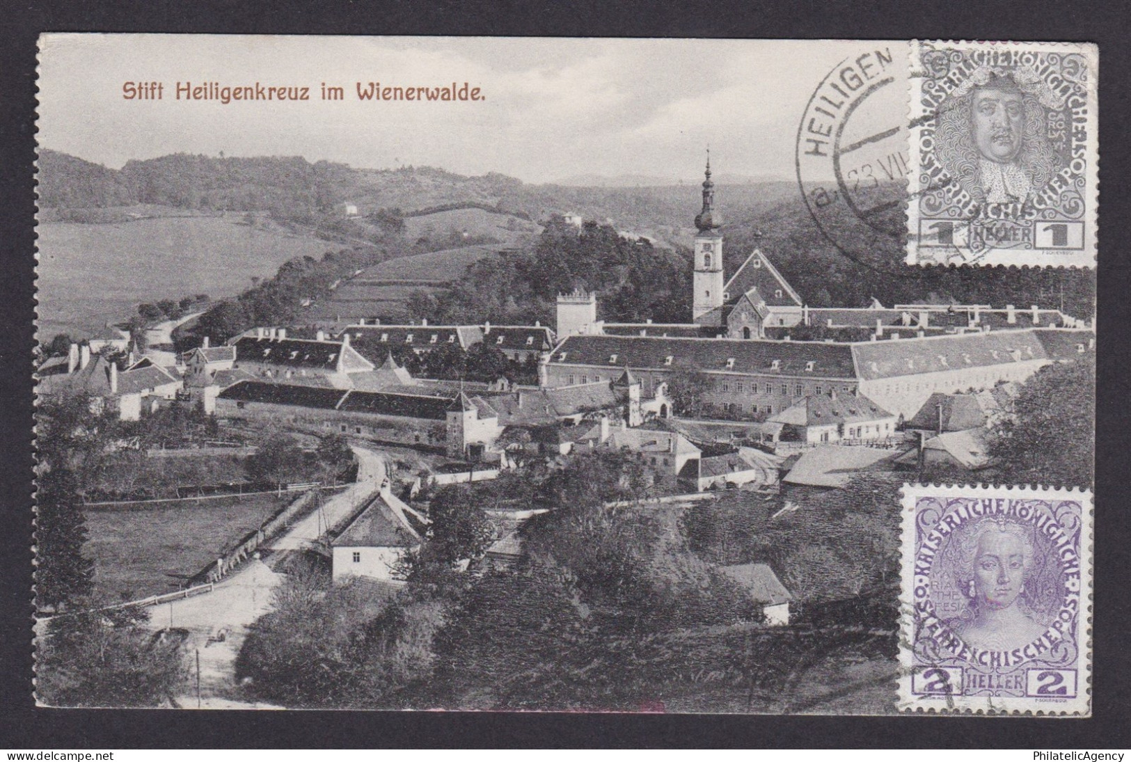 Vintage postcard, Austria Heiligenkreuz, Heiligenkreuz Abbey