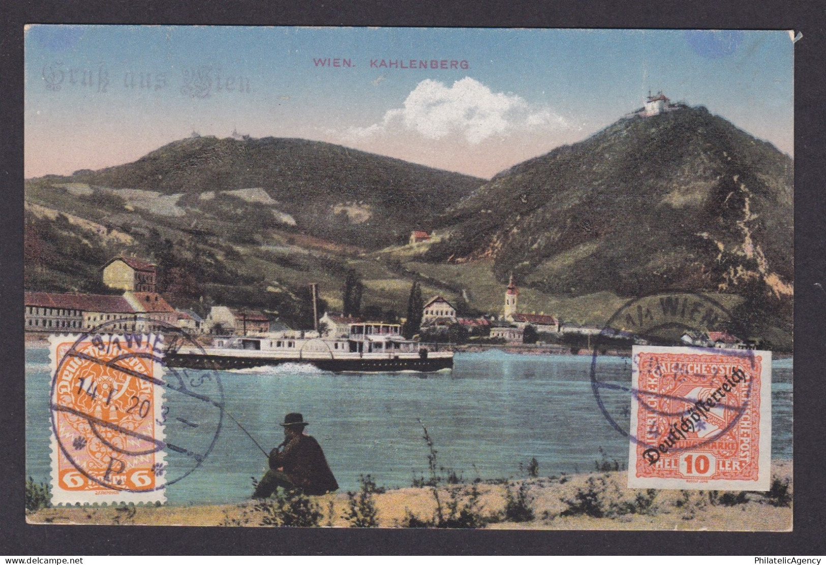 Vintage postcard, Austria Vienna, Kahlenberg
