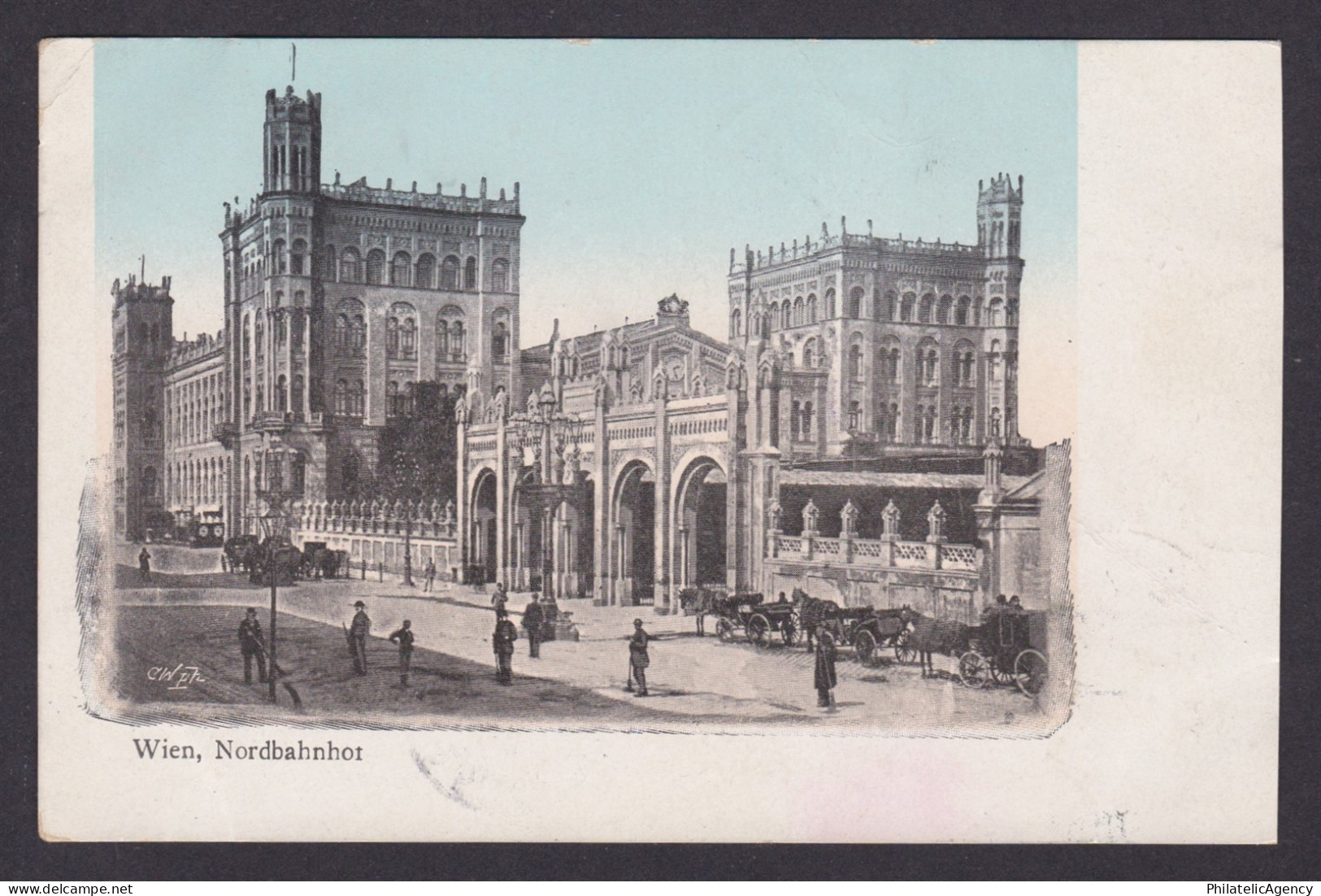 Vintage postcard, Austria Vienna, Nordbahnhor