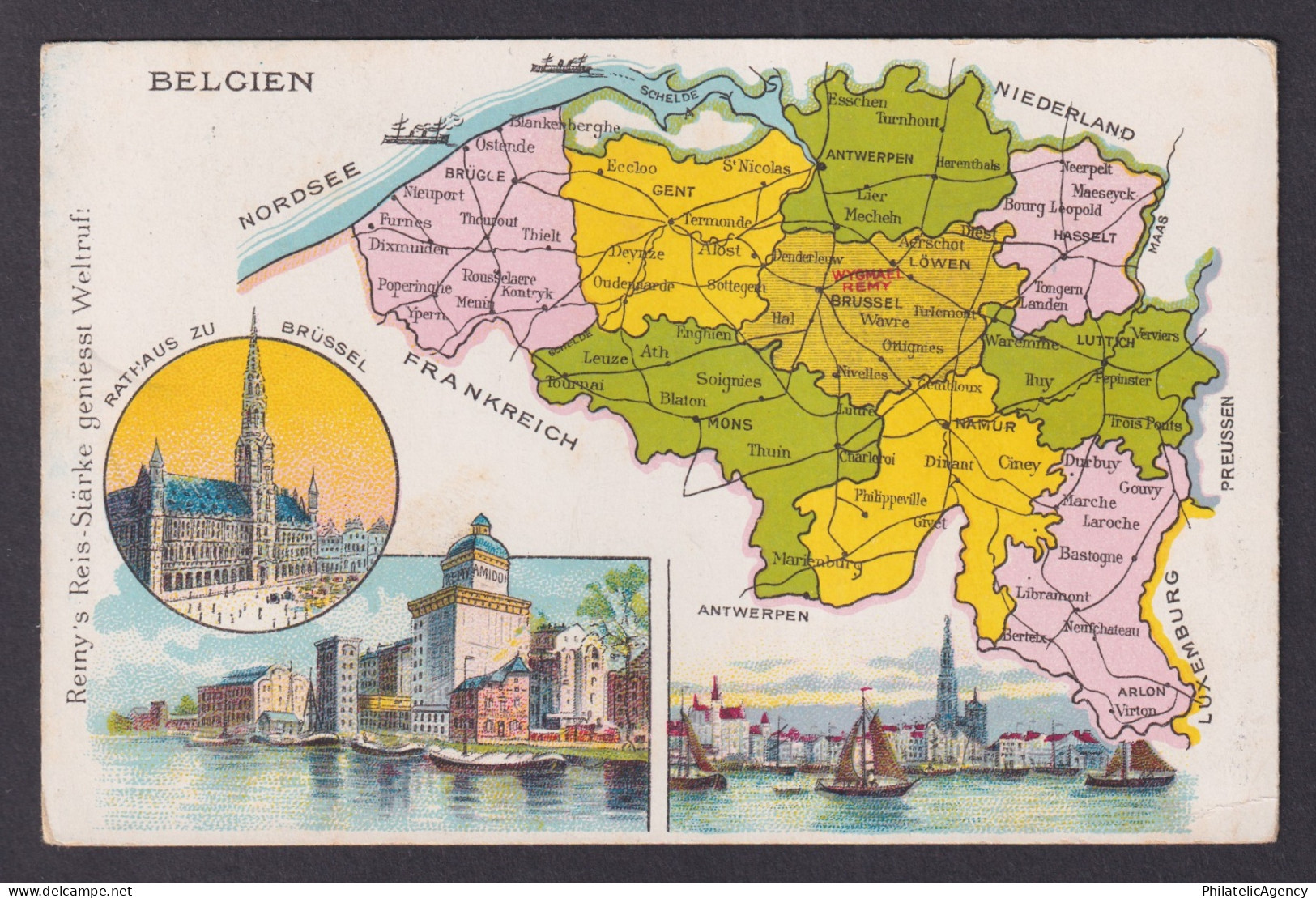 Vintage Postcard Belgium Brussels Antwerp Msp