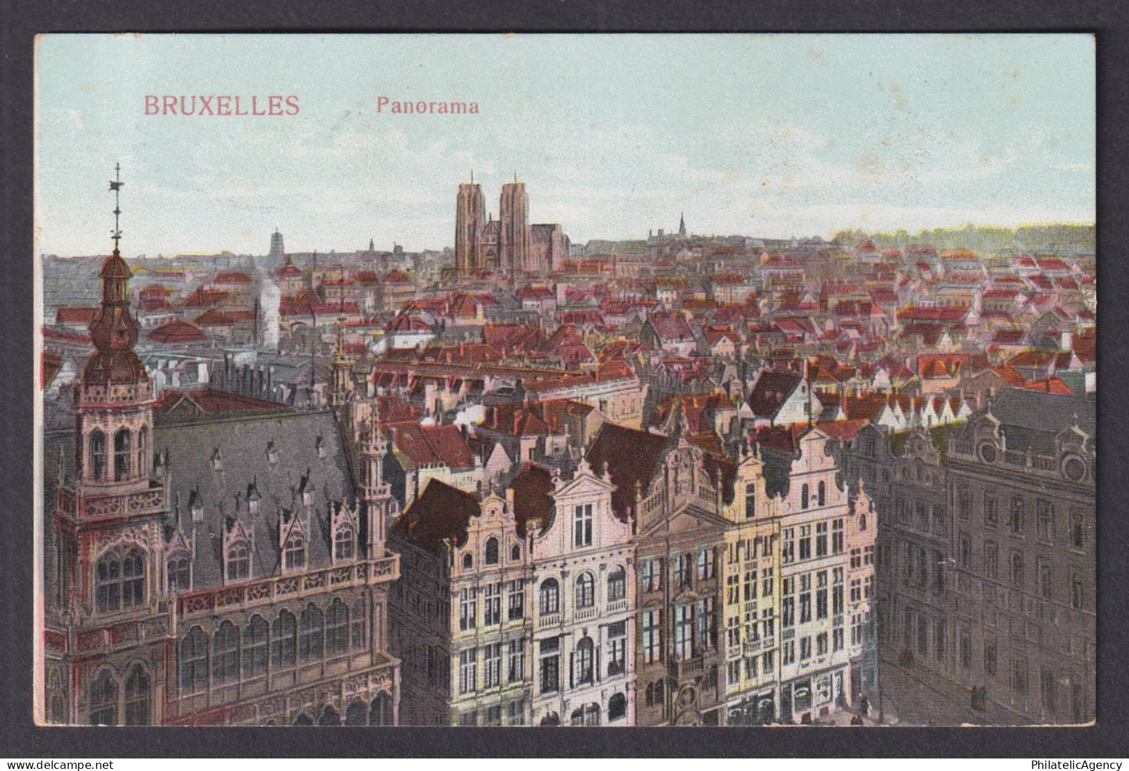 Vintage Postcard Belgium Brussels General view 1912