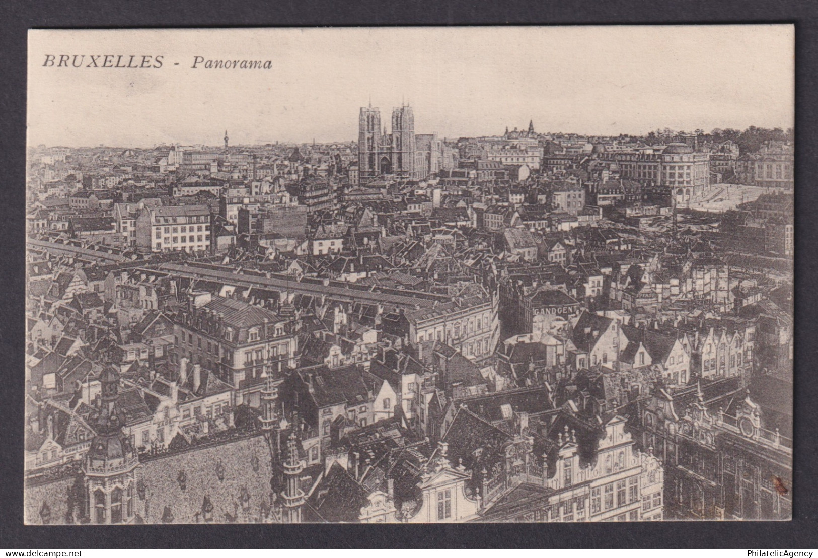 Vintage Postcard Belgium Brussels General view 1926
