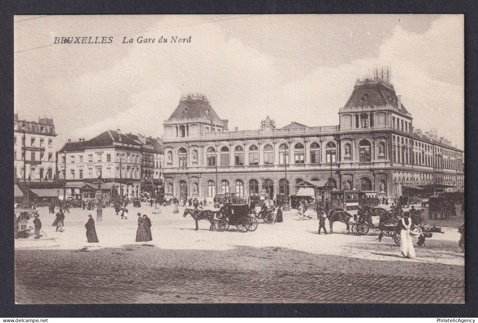 Vintage Postcard Belgium Brussels North Station