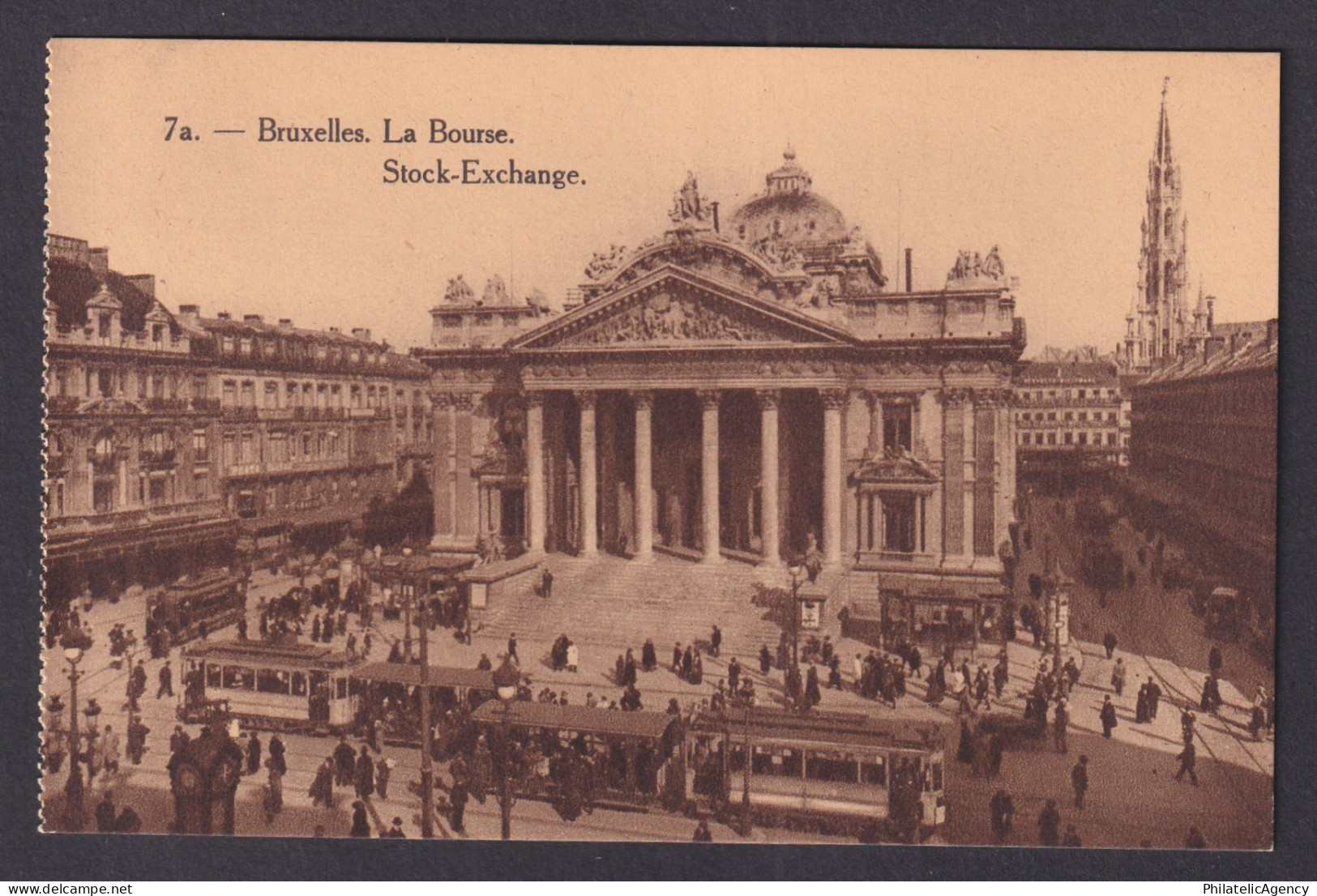 Vintage Postcard Belgium Brussels Stock Exchange