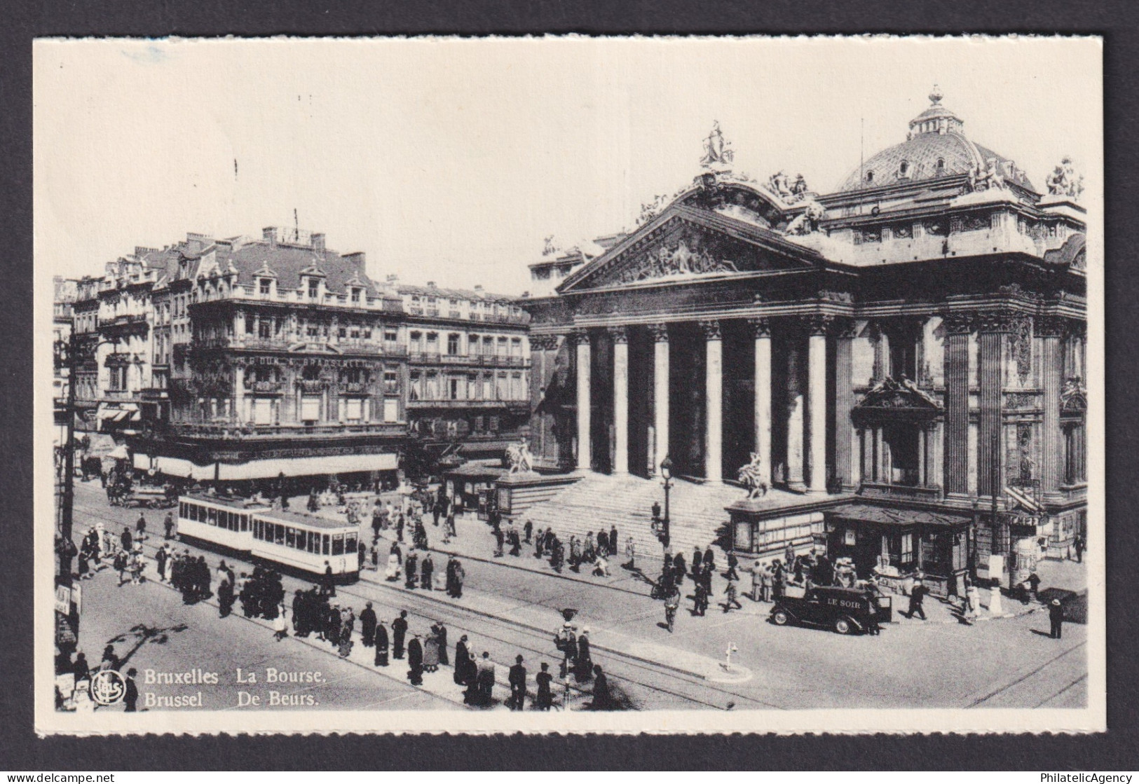 Vintage Postcard Belgium Brussels Stock Exchange