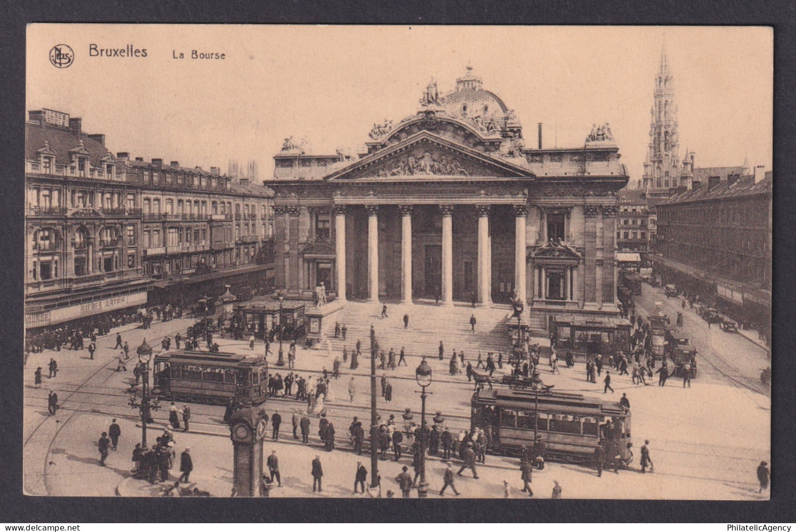 Vintage Postcard Belgium Brussels Stock Exchange 1923