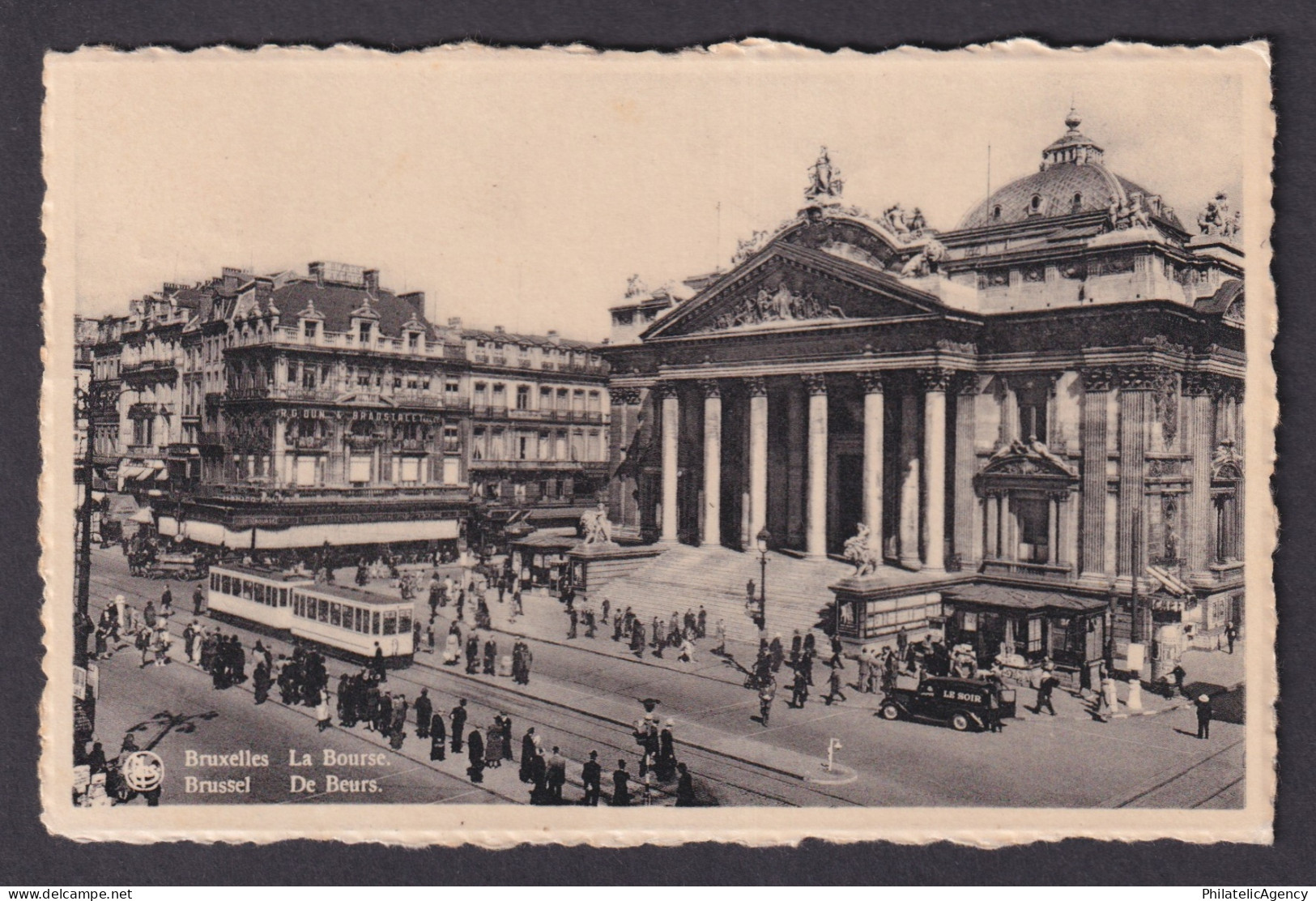Vintage Postcard Belgium Brussels Stock Exchange 1948