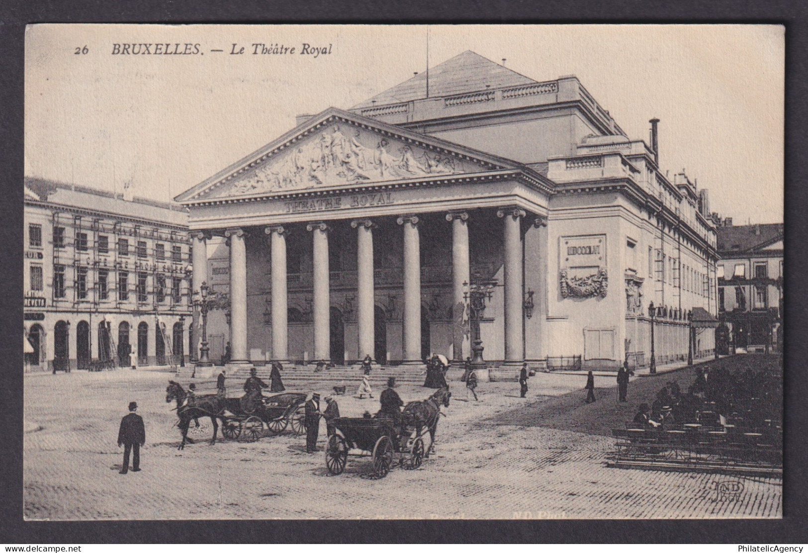 Vintage Postcard Belgium Brussels Theatre Royal 1912