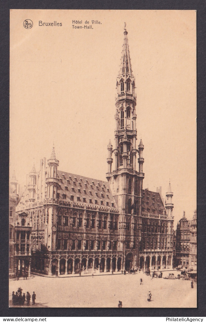 Vintage Postcard Belgium Brussels Town Hall