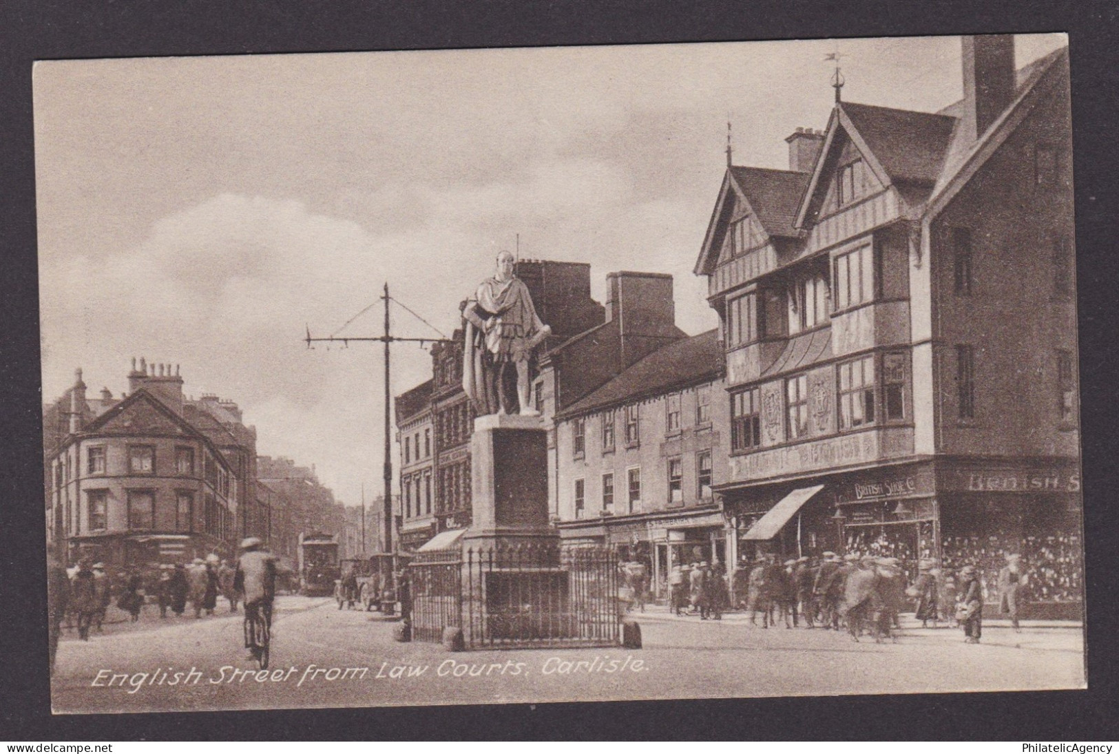 Vintage postcard, Carlisle, English Street from Law Courts, Unused
