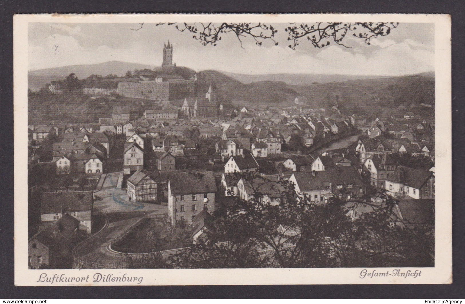 Vintage postcard Dillenburg Castle Wilhelm Tower Hesse Germany