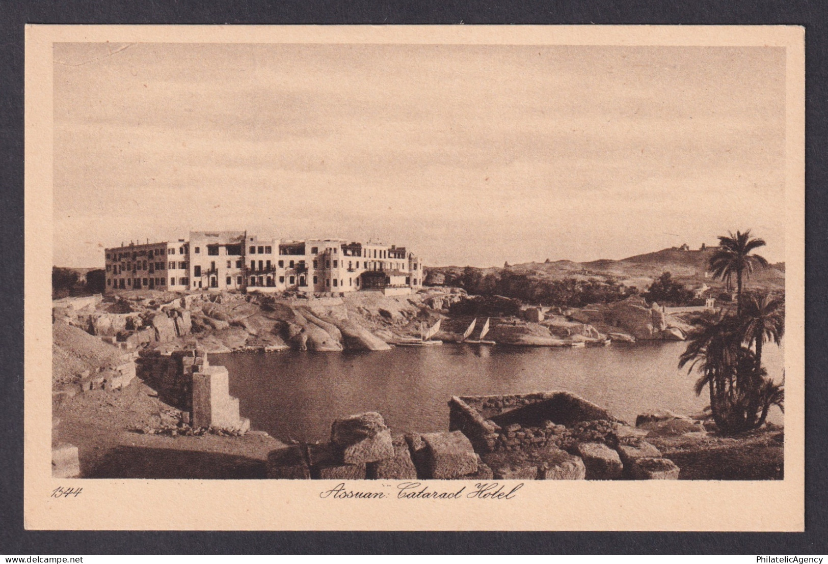 Vintage postcard EGYPT Aswan Catarad Hotel