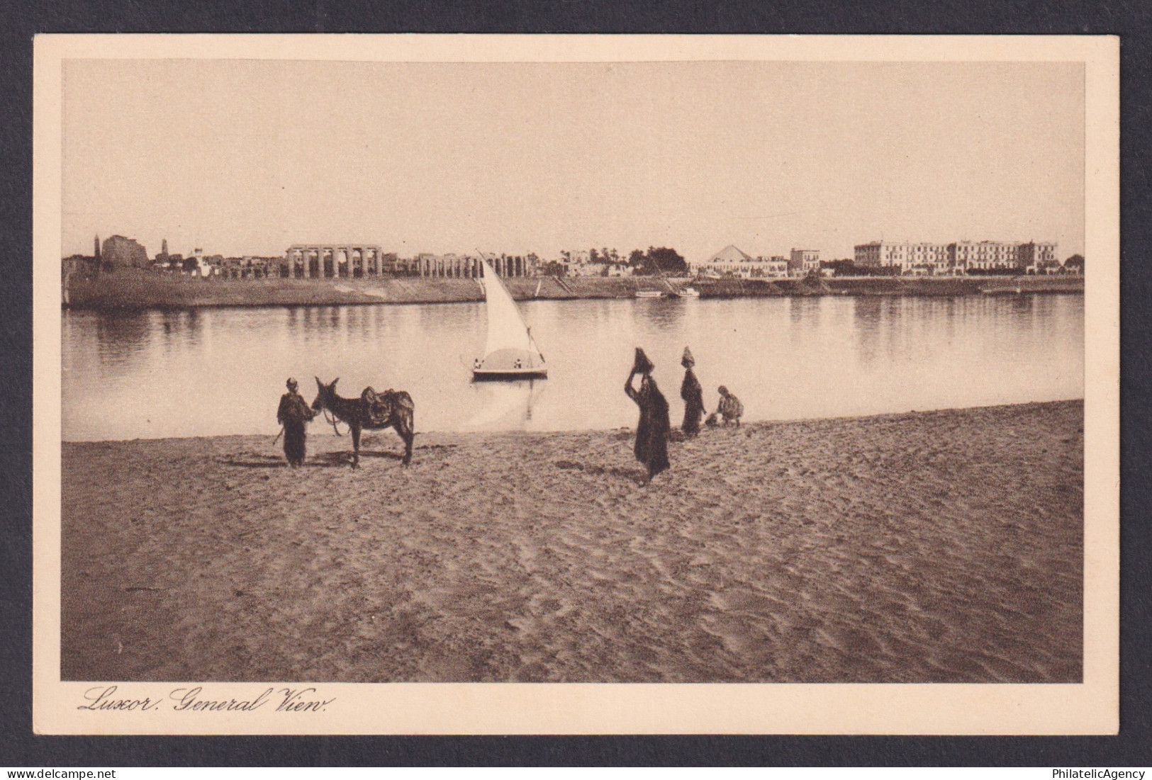 Vintage postcard EGYPT Luxor General View
