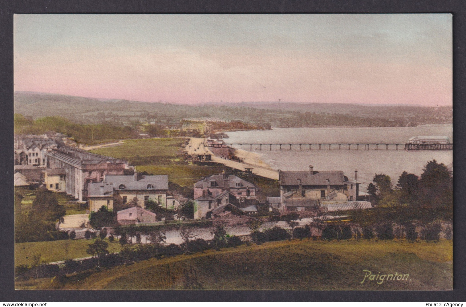 Vintage Postcard England Paignton General view