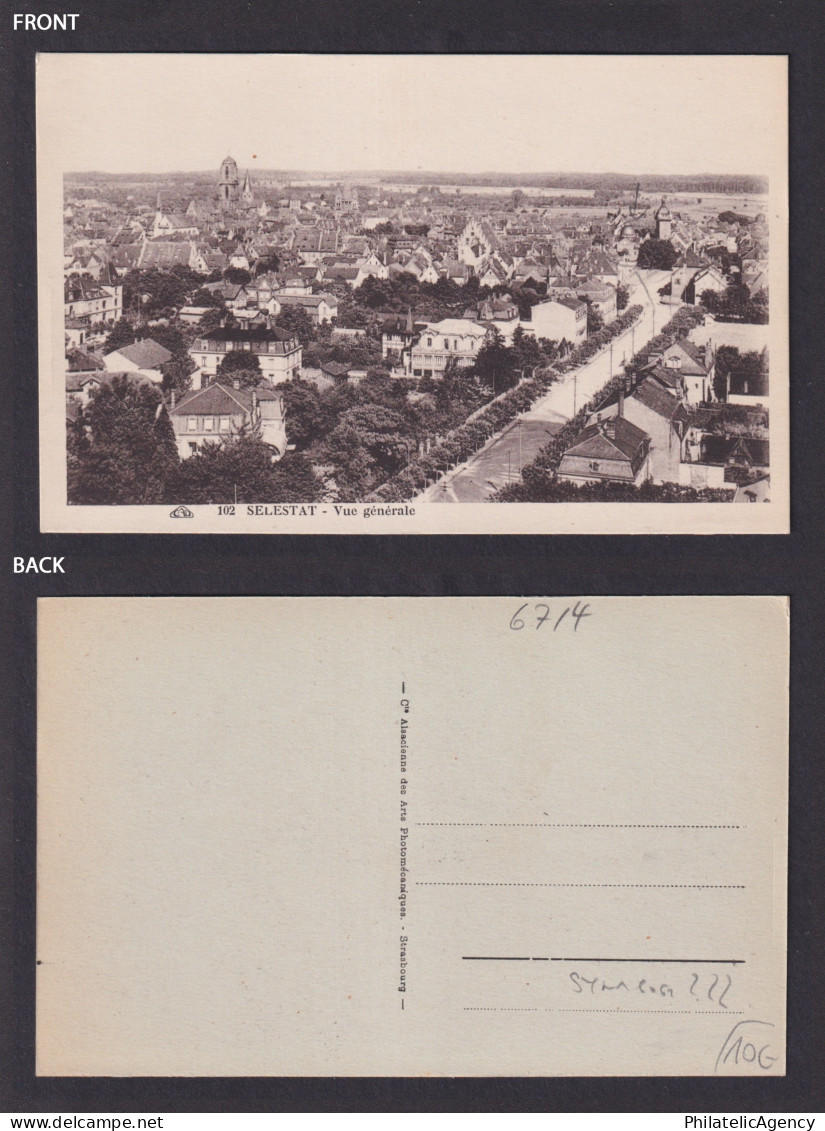 Vintage postcard France Selestat Alsace Vue Generale Schlettstadt Panorama