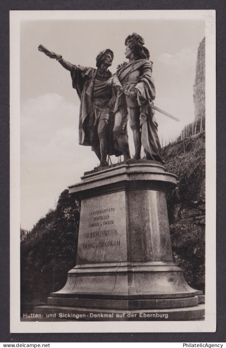 Vintage postcard Huetten Sickingen monument Ebernburg Bad Muenster Germany