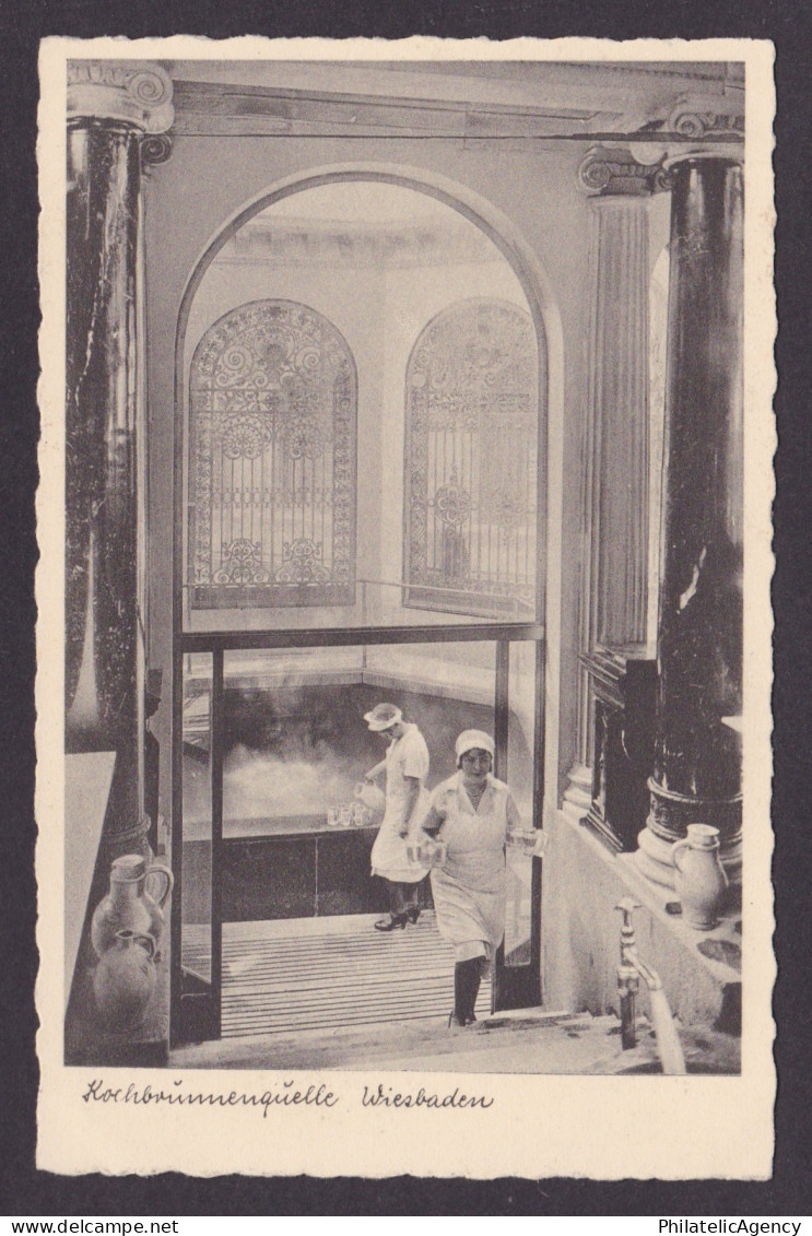 Vintage postcard Kochbrunnen Thermal Spring Interior Wiesbaden Hesse Germany