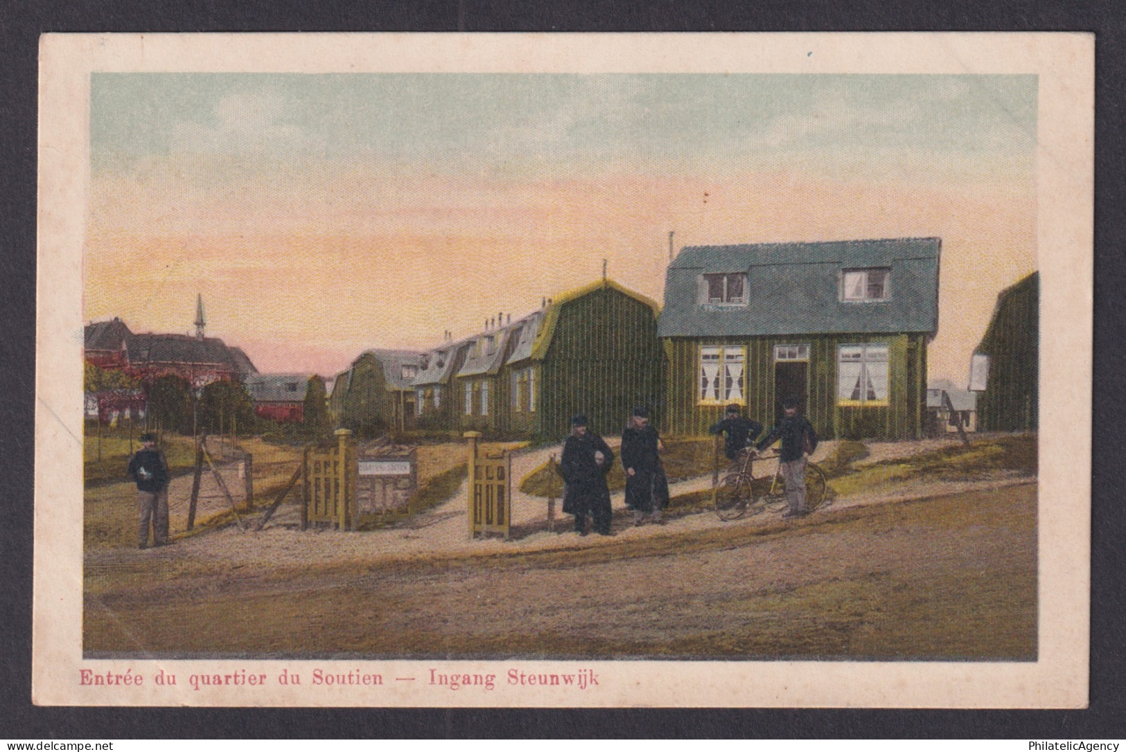 Vintage Postcard Netherlands Amersfoort Refugee camp Elisabethdorp Soutien