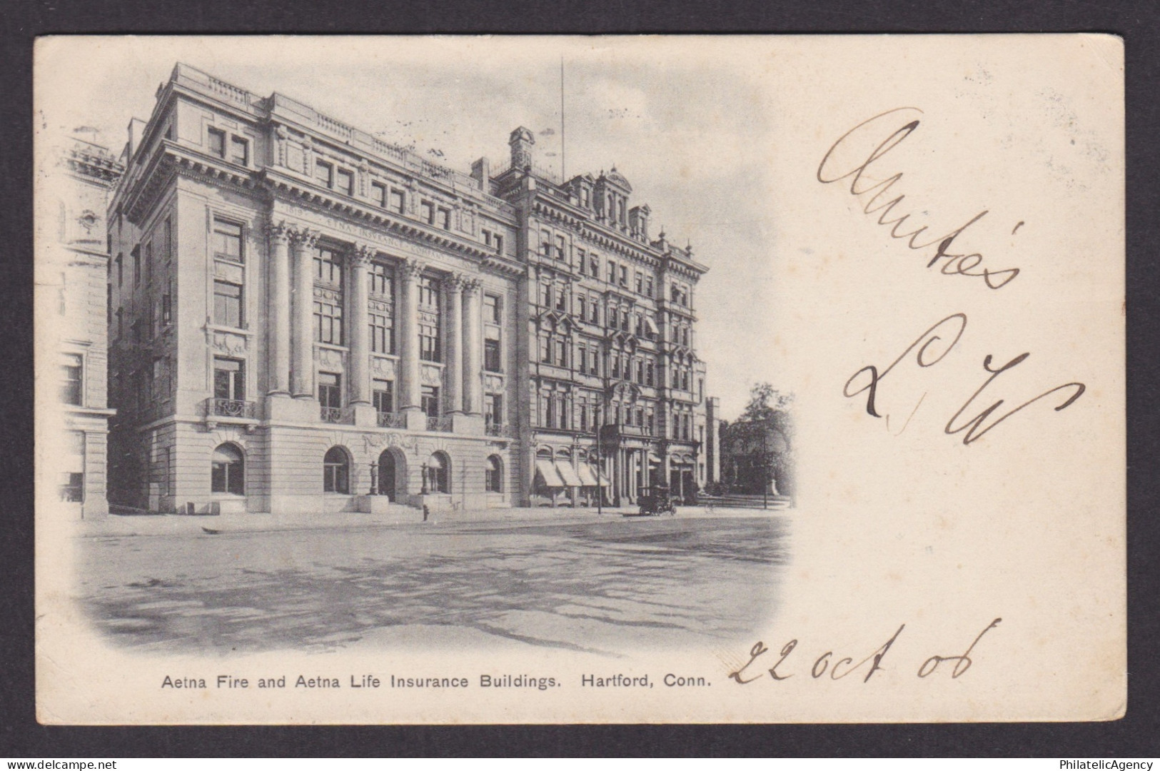 Vintage postcard USA Hartford CT Aetna Insurance Buildings 1906 Architecture
