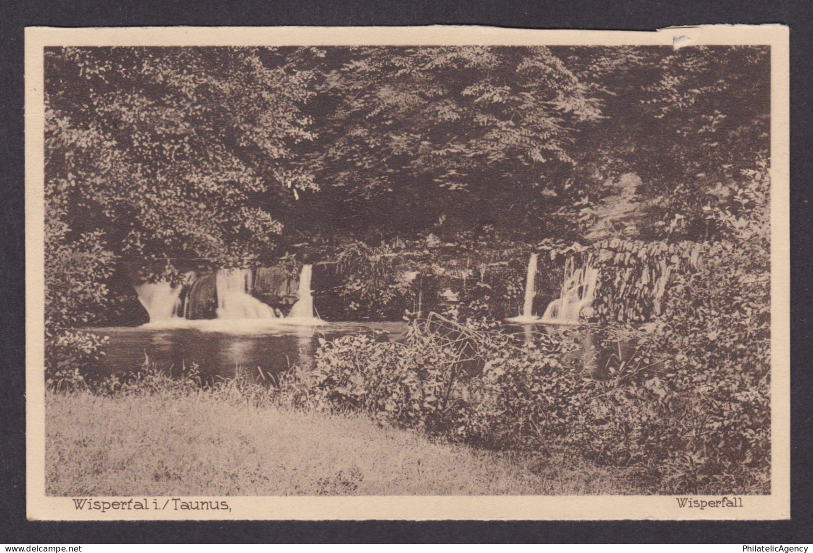 Vintage postcard Wisper waterfall Wispertal Taunus Hesse Germany